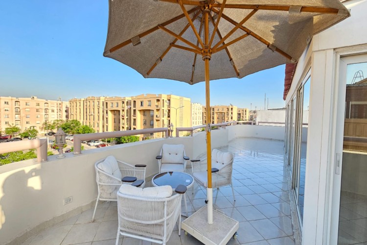  For Rent – Furnished Rooftop Apartment in Rehab 
